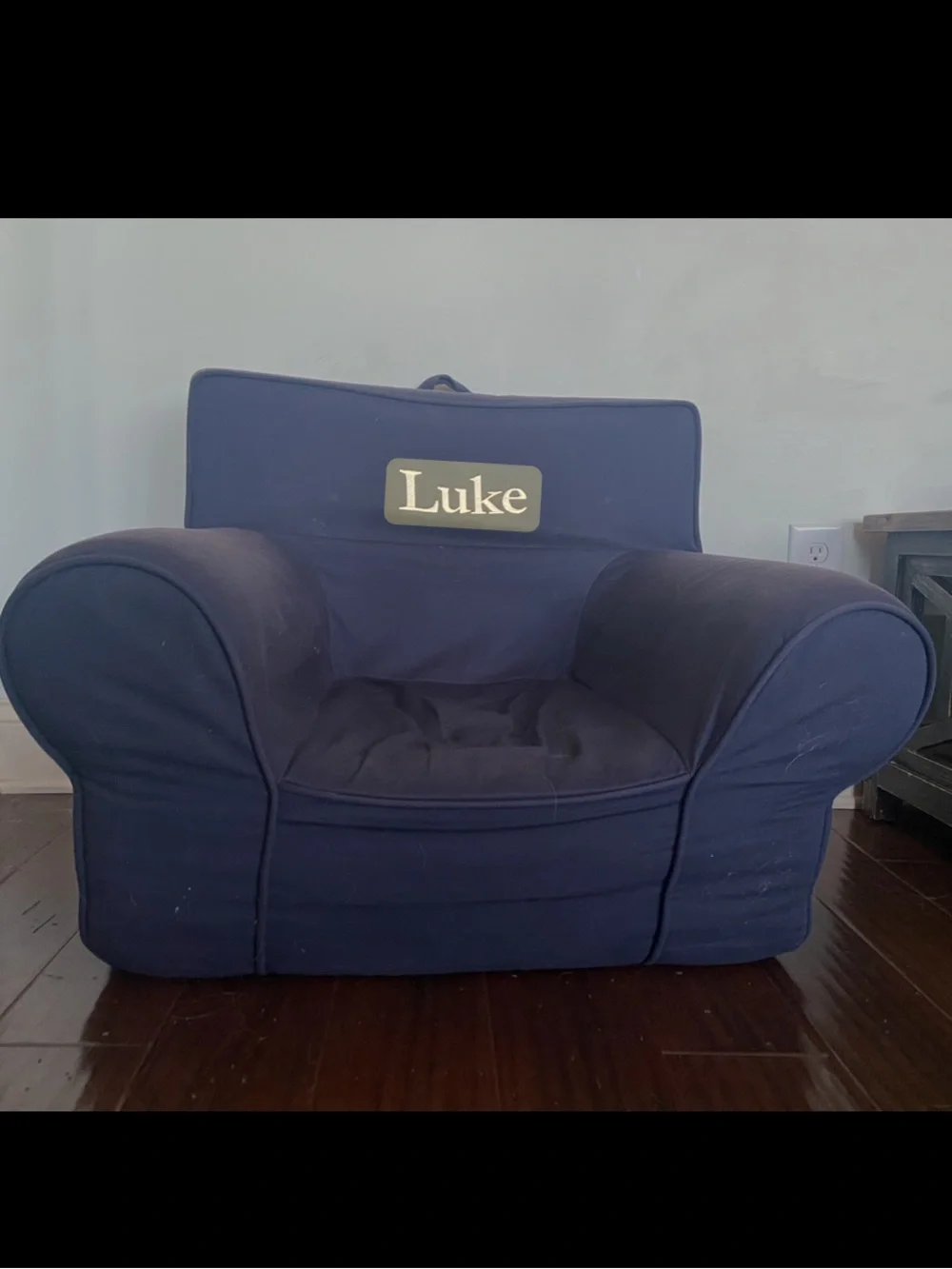 POTTERY BARN anywhere chair COVER ONLY (Personalized - Luke)